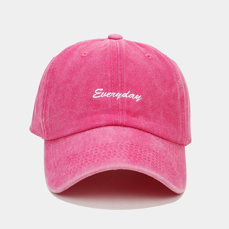 Wholesale Cotton Washed Embroidered Letters Curved Brim Baseball Cap